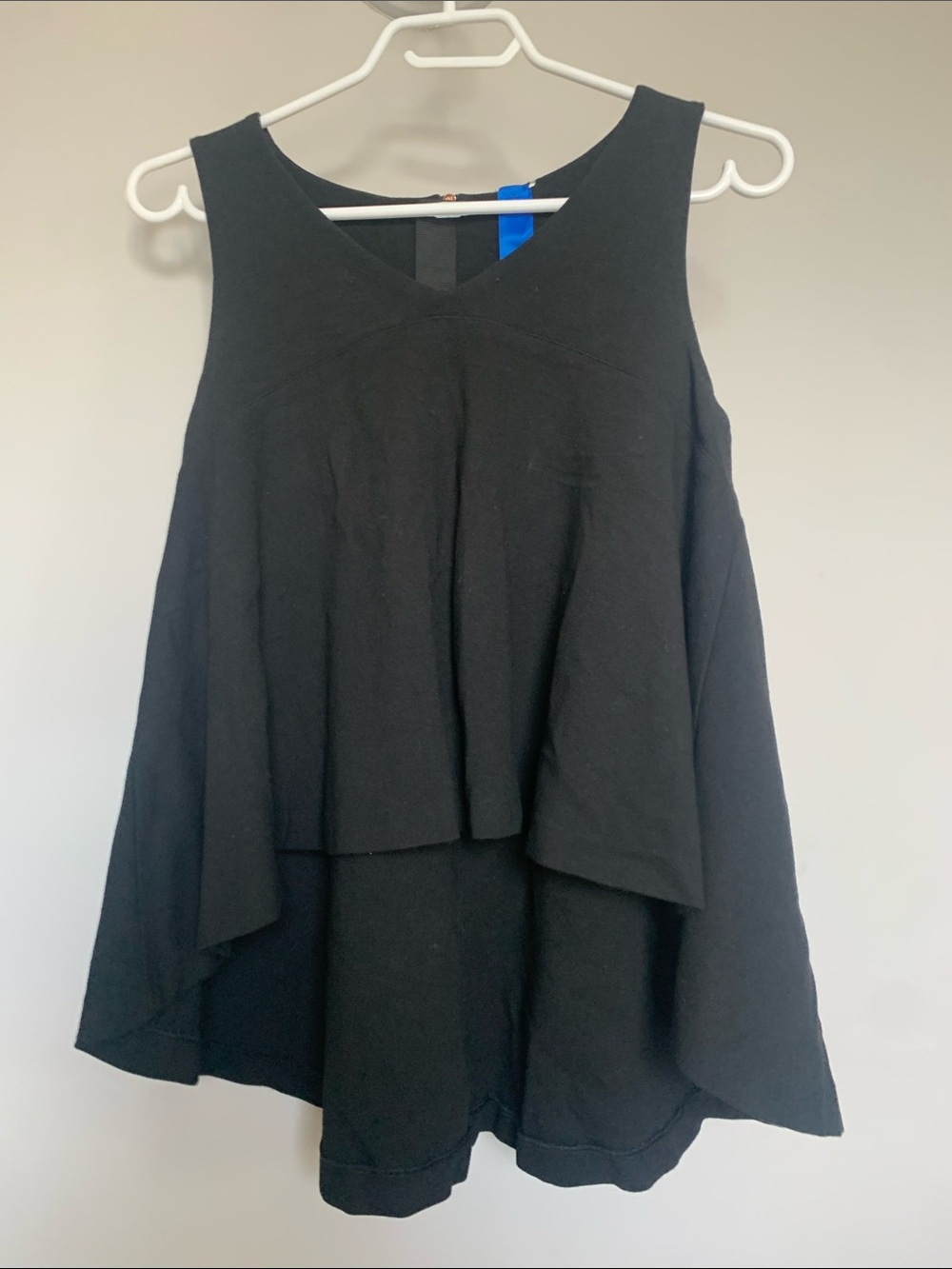 Kit and Ace Black Tank Top with Unique High Low Circle Hem